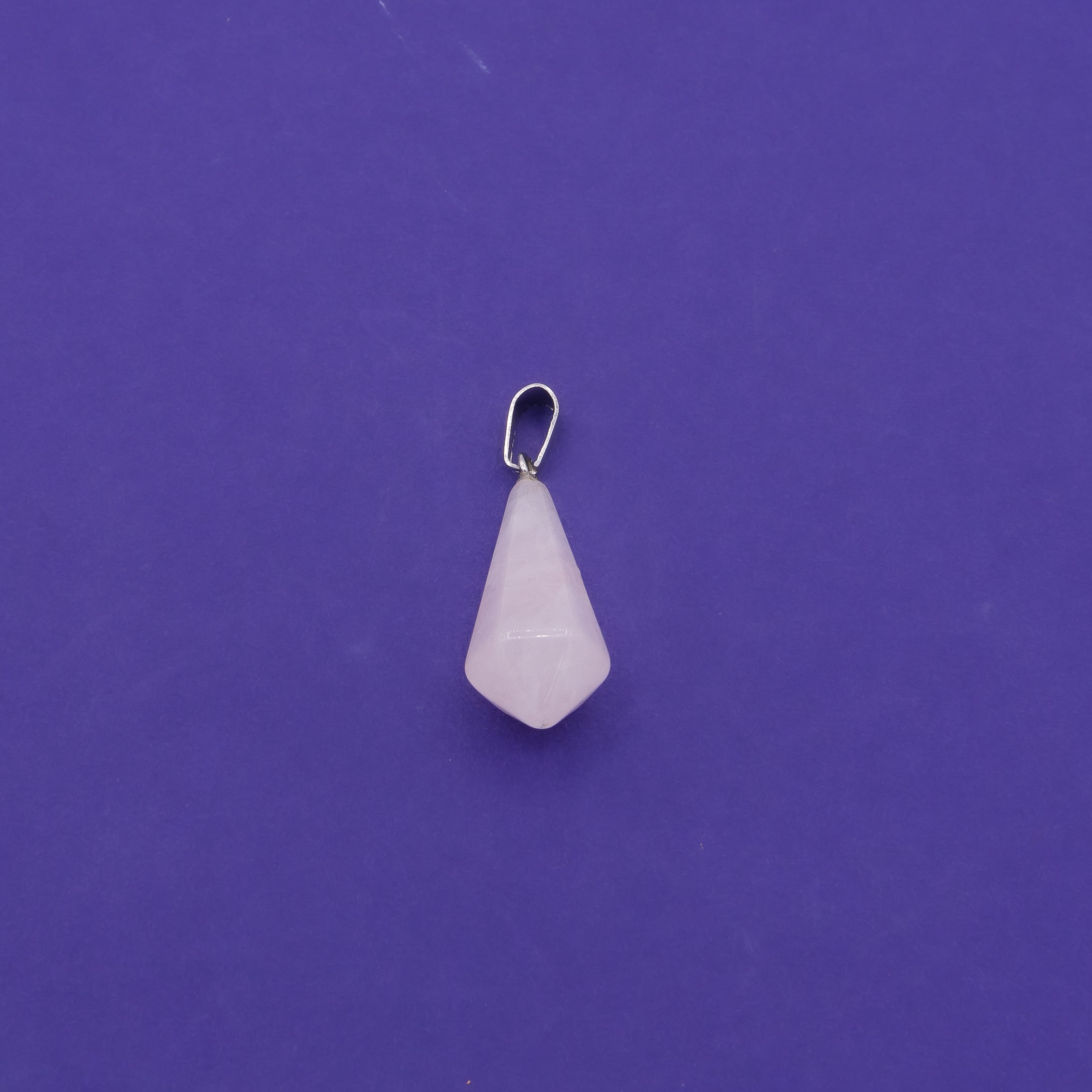 Pendant - Rose Quartz Faceted Point $15